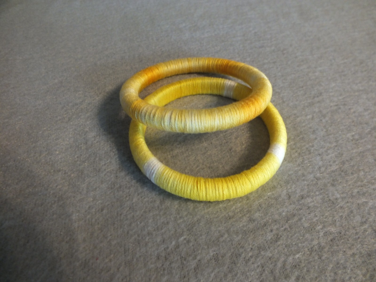 Beautiful Bangle Bracelet Set 2 Thread Wrapped 3/… - image 2