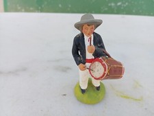 SANTON CARBONEL ANCIEN...TERRE CUITE..PAYSANS JOUER DE TAMBOUR..HAUT 92 MM