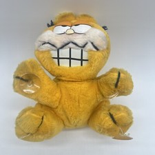 Dakin Garfield Stuck On You Plush 1981 Stick to Glass Orange Toy Damaged