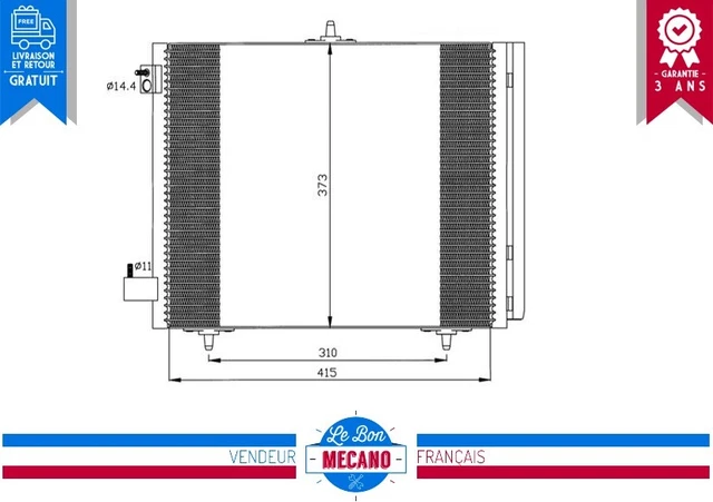 Condenseurs pour climatisation et chauffage d'automobile