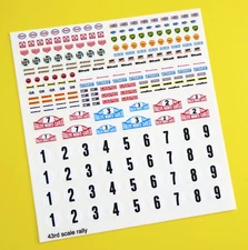 Corgi Dinky Matchbox Rally Race Retro Vintage Retro stickers decals, 43rd scale