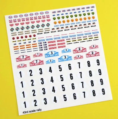 SCREENPRINTDIGITAL Corgi DINKY Matchbox Rally Carrera Retro Vintage Retro Adhesivos, 43rd Escala