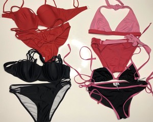 black halter bathing suit top