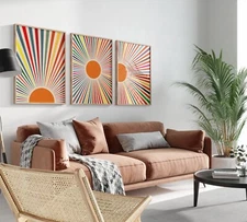 Wall Painting Ideas On Canvas in Geometric Wall Art Decor For Home