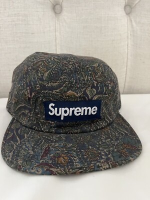 SUPREME Camp Cap FW11 Paisley Camp Cap Navy - 2011 Hat - NEW Wo