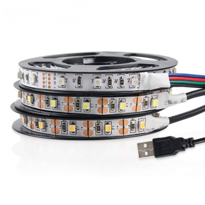 USB LED Strip Light DC 5V USB LED Tape SMD 3528 LED Ribbon 50cm 1m 2m  4m 5m