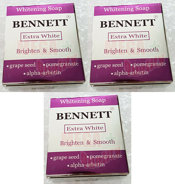 3 x Bennett Extra Soap Bar Smooth Anti Oxidant Face Body 130g