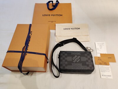 BRAND NEW+RECEIPT Louis Vuitton Studio Messenger Damier Graphite 3D Virgil Abloh