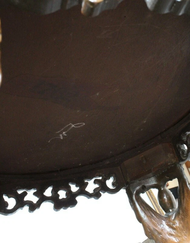 Rare 1920s Novelty Wood Carved Flapper Girl Table, by Amfurnoco - Image 4 of 4