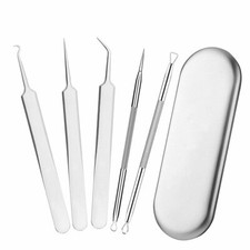 Acne Needle Blackhead Remover Pimple Blemish Comedone Extractor Tweezer Tool Kit