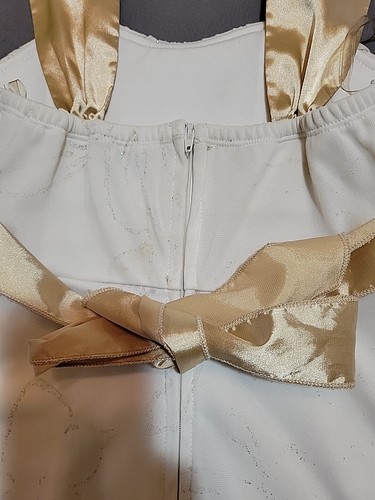 Speechless Kids Easter Gold And White Formal Party Dress Size 7 Glitter Metallic - Picture 13 of 18