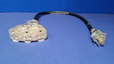 12 Gauge Pigtail Tool Power Cord Extension Adapter Angled Triple Tap 15 Amp 