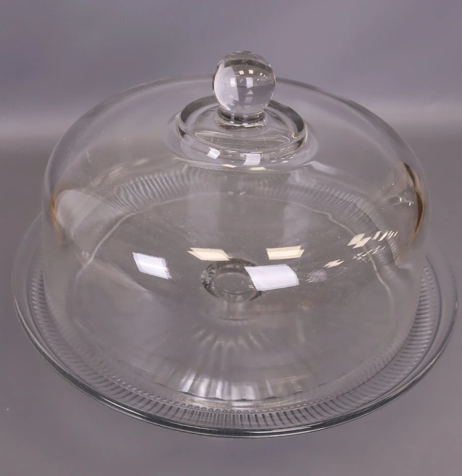 Anchor Hocking Canton Cake Stand Set  2 Piece (Slightly Cracked) - Image 3 of 4