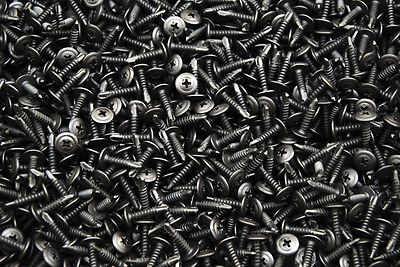 (1300) Plain Black Phillips Mod Truss Head #8 x 3/4 Self-Drilling Lath Tek Screw