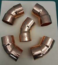 1-5/8" OD CxC Copper 45° Elbow  5pc for HVAC 
