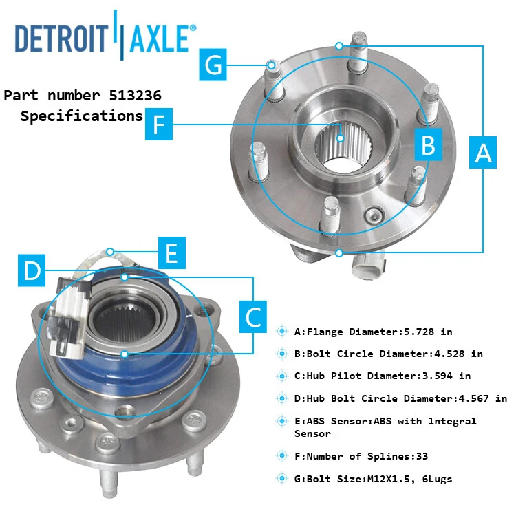 Buje de cojinete de rueda delantera/trasera para Pontiac Montana Chevy Uplander Saturn Relé Foto 3 de 4