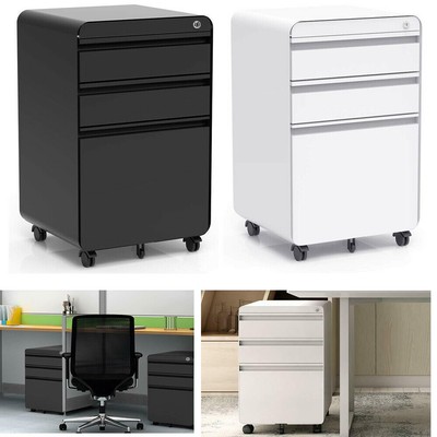 Metal Filing Cabinet 3drawer Door Office File Storage Mobile