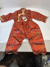 Chinese Traditional Costume For Baby Boys Girls Size 2 Winter Red