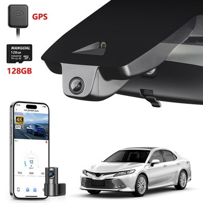 Front 4K & Rear 1080p Dash Cam Custom for Toyota Camry & Camry Hybrid 2021-2024
