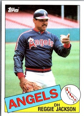 REGGIE JACKSON -  Mr October  1985 Topps #200 - HOF