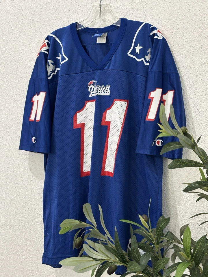 Camiseta Vintage Anos 90 New England Patriots Drew Bledsoe #11 NFL Champion Tamanho 48/XL - Imagem 3 de 4