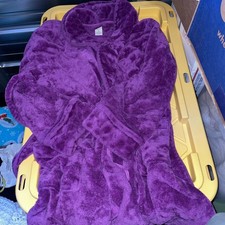 Sonoma Intimates XL Faux Fur Polyester Knee Length Robe Purple 35 Inches