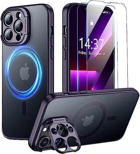 iPhone 13 Pro Max Case with Magnetic Kickstand & 10FT Military Drop Protection