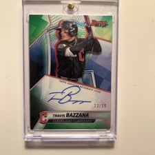 2025 Bowman’s Best Travis Bazzana Best Of Auto Green Refractor 23/99 B25-TB Clev