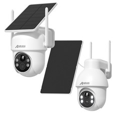 ANRAN 5MP Solar Battery Security Camera Wireless Outdoor 360  View WiFi Audio