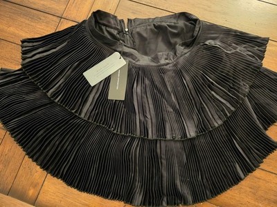 french connection ILSA pleated skirt black Size 10