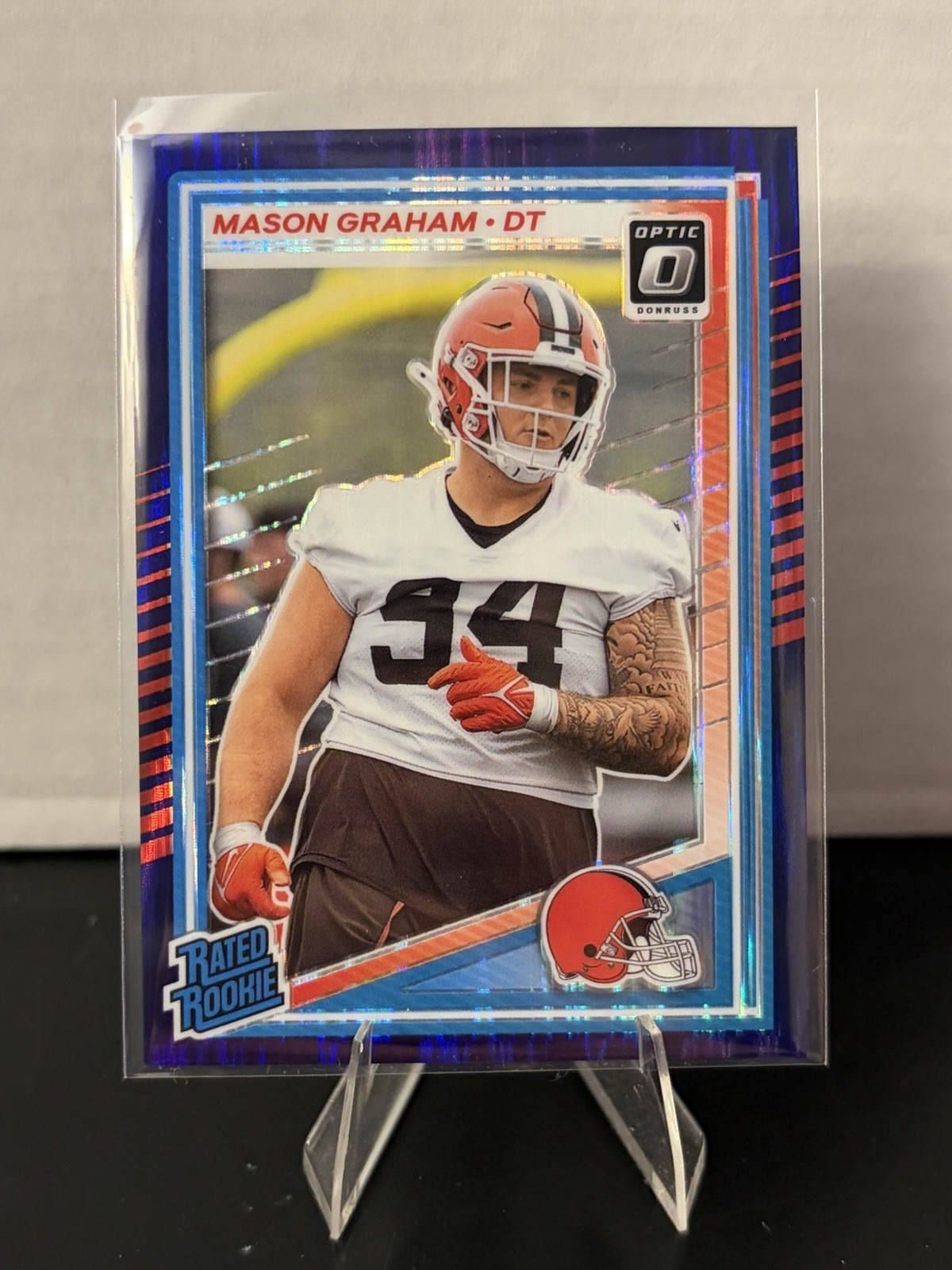 2025 Panini Donruss Optic - Mason Graham RC #206 - Purple Shock Rated Rookie NM