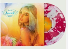 Addison Rae Addison Pink Sparkle Liquid Filled Vinyl LP Bad World IN HAND!