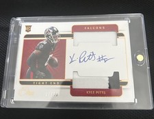 2021 Panini One Precision Rookie Patch Auto Blue Kyle Pitts #311 Falcons /35