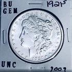 1921 S BU GEM MORGAN SILVER DOLLAR UNC MS+++ U.S. MINT RARE COIN 9009