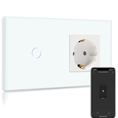 Smart Lichtschalter, WiFi, Alexa, Google Home,  Steckdose, Touch, 16A