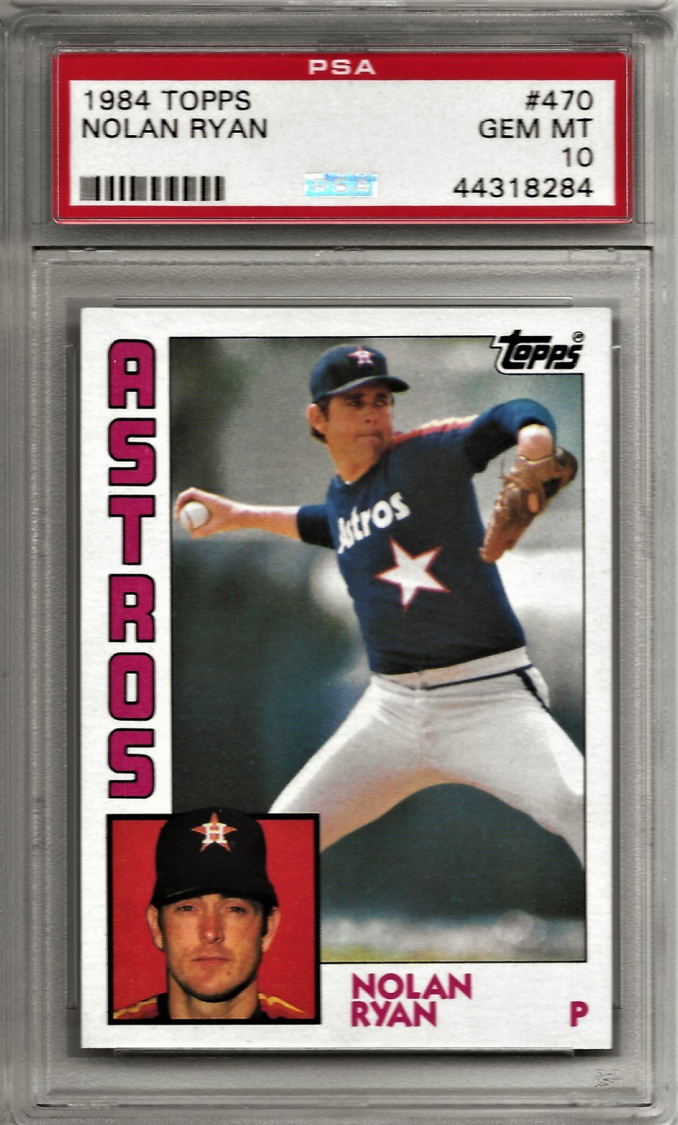 1984 Topps #470 Nolan Ryan PSA 10 Gem Mint Astros HOF