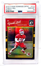 2016 Optic Purple TYREEK HILL RC Rookie Football Card PSA 10 GEM MINT. rookie card picture