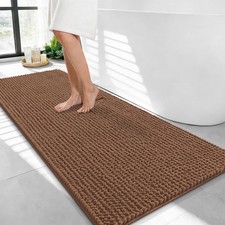 OLANLY Thick Bathroom Runner Rugs 44x24, Extra Soft 44" X 24", Mocha