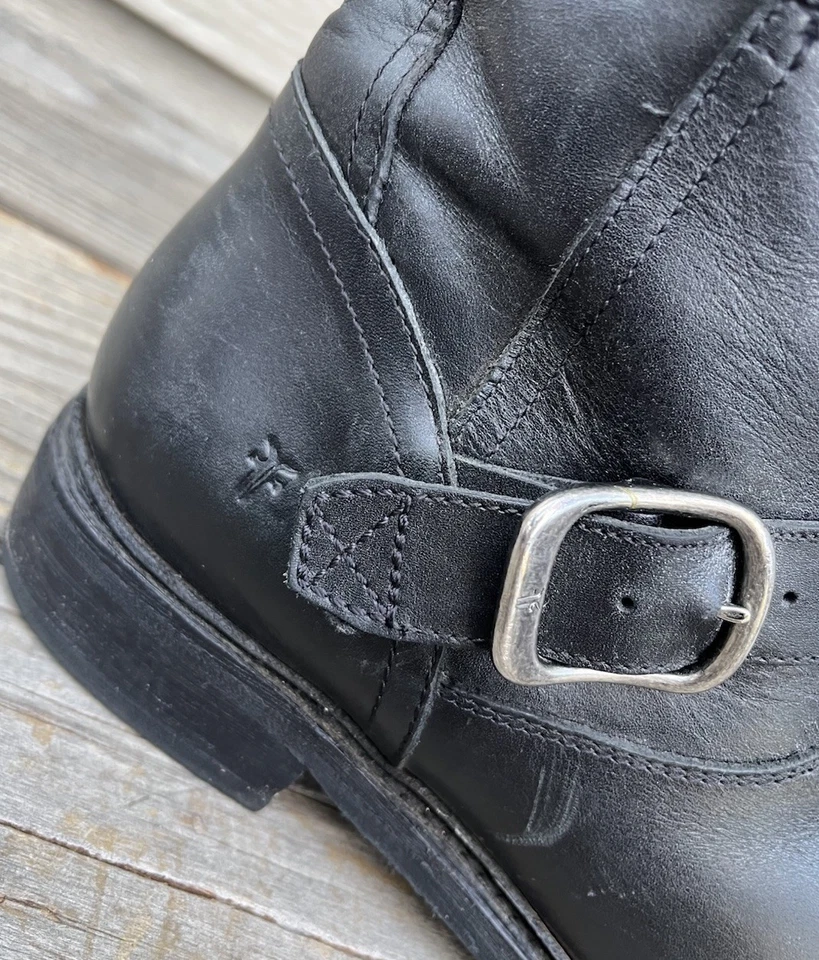 Женские зимние кожаные сапоги из овчины Frye 11B Veronica - черные - Изображение 2 из 4