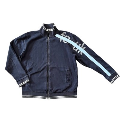 FCUK Women Blue French Connections UK medium Vintage Y2K Zip Up 00s XL