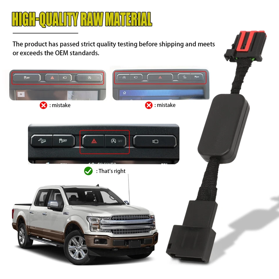 Idle Start Stop Eliminator for Ford F-150 2015-2020 Auto Start/Stop Disable Foto 2 de 4