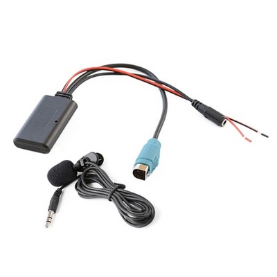 Car AUX Bluetooth 5.0 Audio Cable + MIC for Alpine KCE-236B, 5-12V, 1.5m Mic