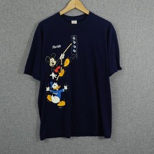 Vintage 90s Disney Florida Tee Size M/L Mickey Mouse Donald Duck Jerzees T-Shirt