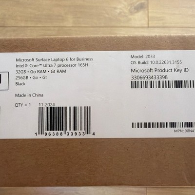MS Surface Laptop 6 For Business 13'' AI-Ready Ultra 7 | 165H | 32GB | 256GB