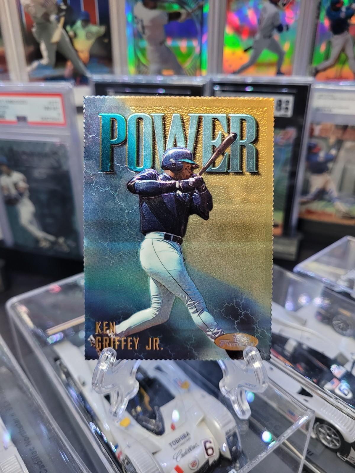 1997 Topps Finest - Rare - Gold Ken Griffey Jr #342 Embossed