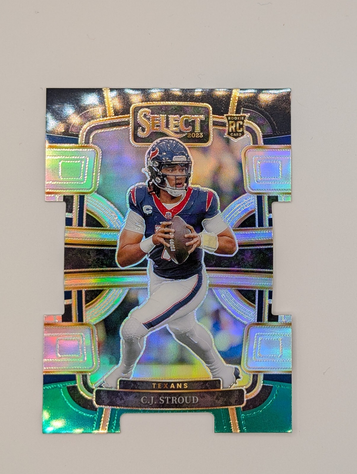 2023 Panini Select - Concourse C.J. Stroud #41 Black & Green Prizm Die-Cut (RC)
