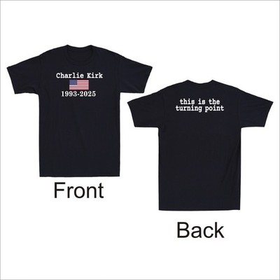 Charlie This is Turning Point USA Commemorative Front & Back Print Men's T-Shirt