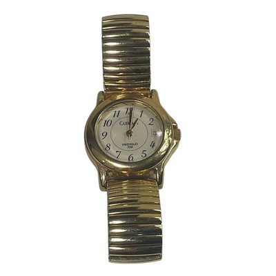 Carriage Indiglo Watch by Timex Easy Reader Gold Tone Band