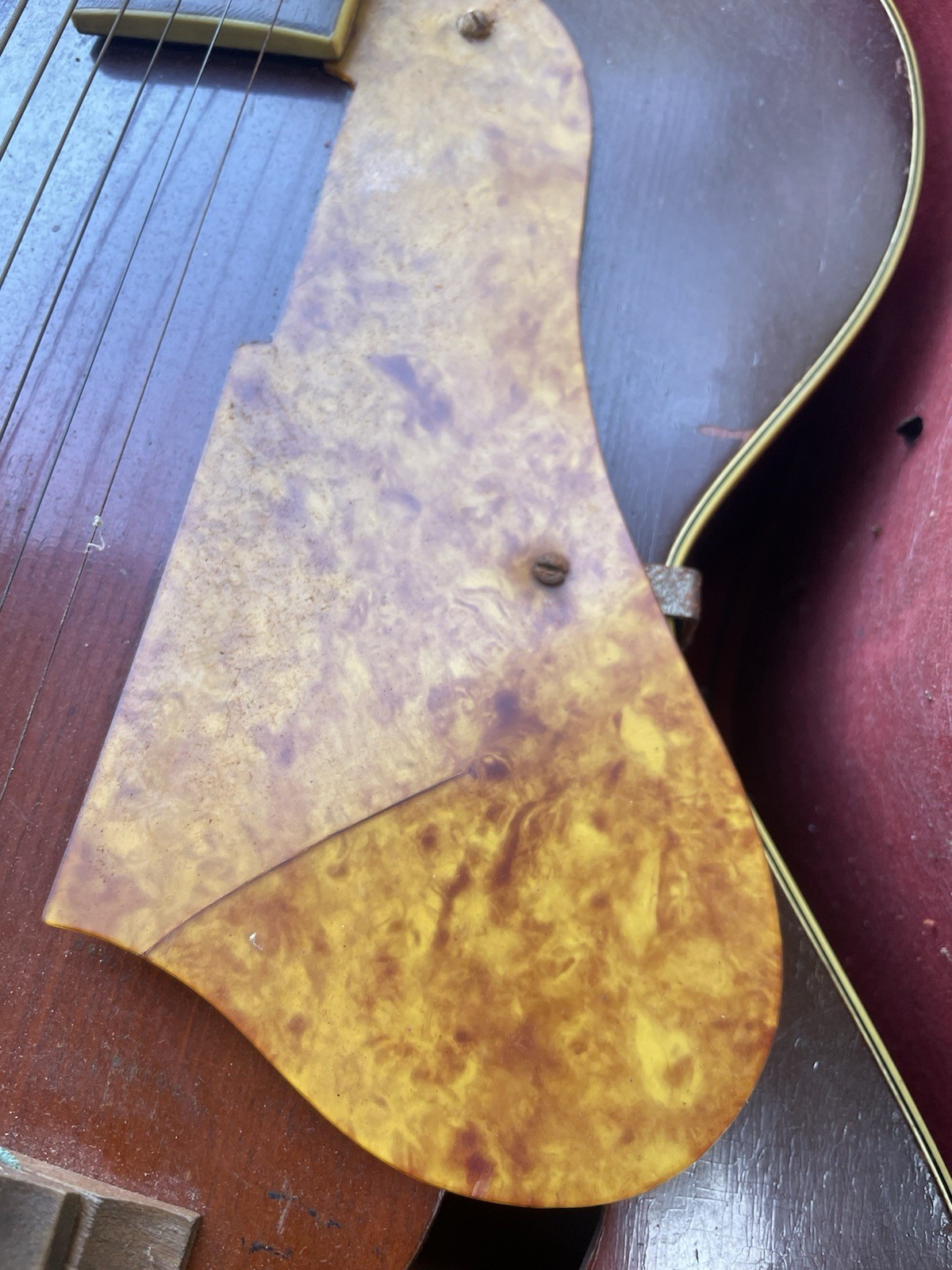 Vintage 1950s Kay Archtop Guitar original Case U.S. Army Label Needs Neck Reset