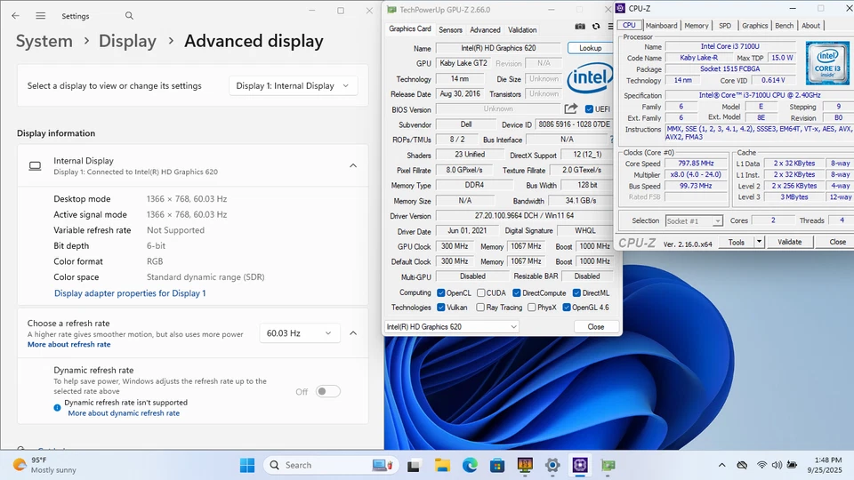 Dell Inspiron 15 5566 15" HD Touch I3-7100U 1TB SSD 6GB W11 Cámara web DVD Foto 4 de 4